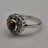 Vintage Tiger's Eye & Marcasite Sterling Silver Ring (US size 7)