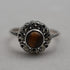 Vintage Tiger's Eye & Marcasite Sterling Silver Ring (US size 7)