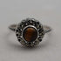 Vintage Tiger's Eye & Marcasite Sterling Silver Ring (US size 7)