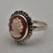 UK Vintage Sterling Silver Cameo Ring (US Size 7)
