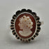 UK Vintage Sterling Silver Cameo Ring (US Size 7)