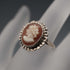 UK Vintage Sterling Silver Cameo Ring (US Size 7)