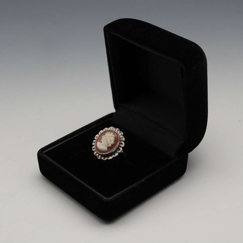UK Vintage Sterling Silver Cameo Ring (US Size 7)