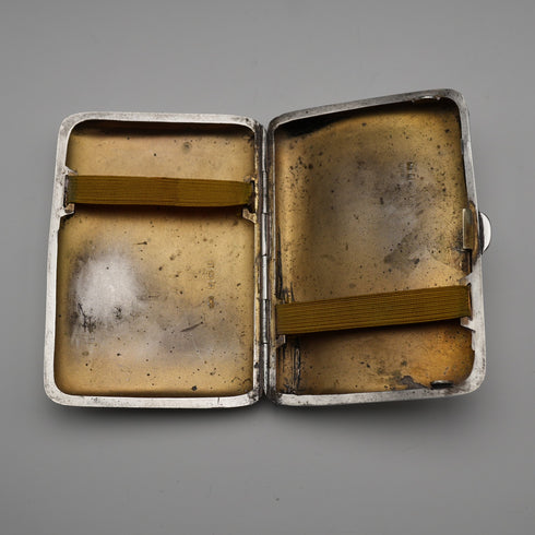 1906 British Antique Sterling Silver Cigarette Case 65g William Neale