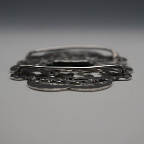 1900 English Antique Sterling Silver Nurse's Belt Buckle 31g Stainton Brothers