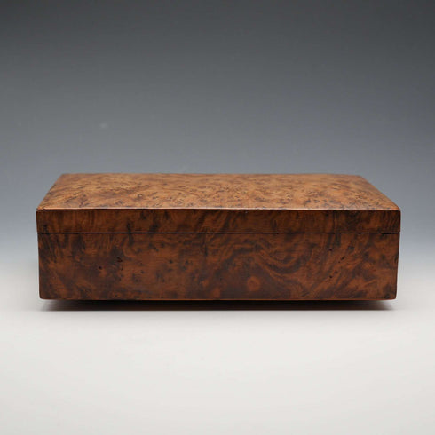 British Vintage Burr Wood Box