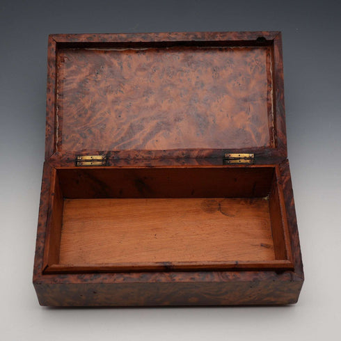 British Vintage Burr Wood Box