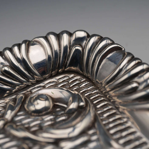 1905 British Antique Sterling Silver Dressing Table Tray 162g Joseph & Richard Griffin