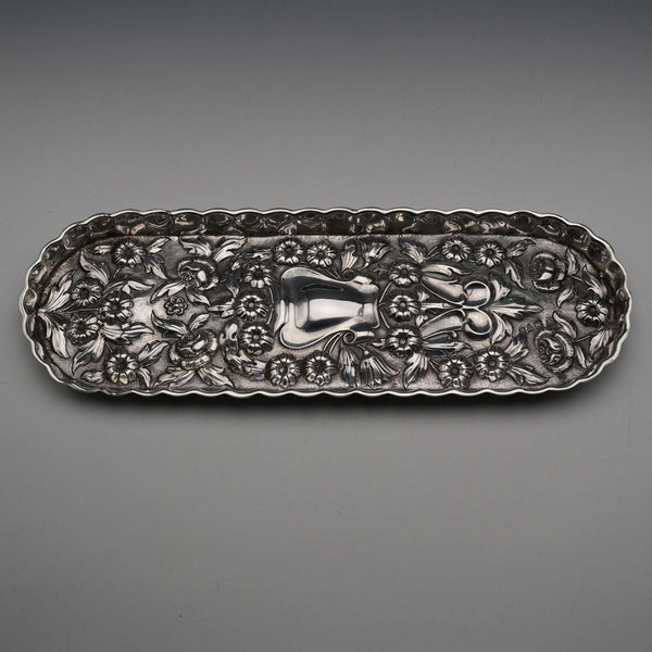 1900 English Antique Sterling Silver Pen Tray 124g George Nathan & Ridley Hayes