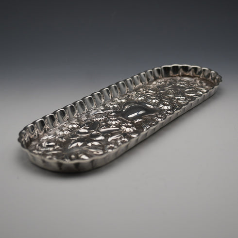 1900 English Antique Sterling Silver Pen Tray 124g George Nathan & Ridley Hayes
