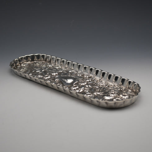 1900 English Antique Sterling Silver Pen Tray 124g George Nathan & Ridley Hayes