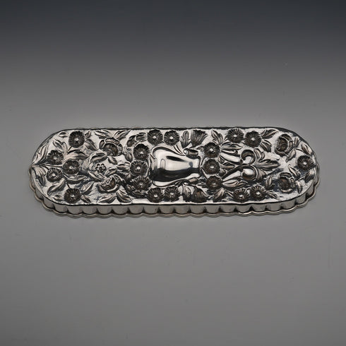 1900 English Antique Sterling Silver Pen Tray 124g George Nathan & Ridley Hayes