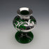 Antique Art Nouveau Silver Overlay Green Glass Vase