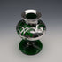 Antique Art Nouveau Silver Overlay Green Glass Vase