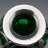 Antique Art Nouveau Silver Overlay Green Glass Vase