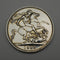 British Antique 1889 Crown Silver Coin Jubilee Head/St. George Slaying the Dragon 28g