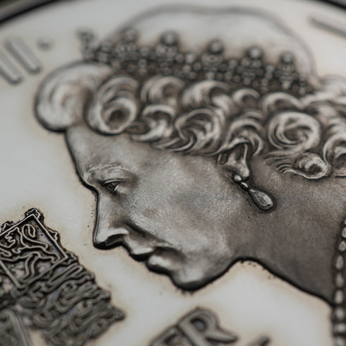1977 United Kingdom Queen Elizabeth II Silver Jubilee Commemorative Silver Coin 45g Birmingham Mint with Case