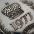 1977 United Kingdom Queen Elizabeth II Silver Jubilee Commemorative Silver Coin 45g Birmingham Mint with Case