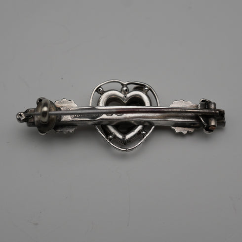 1896 British Antique Sailor Sweetheart Sterling Silver Brooch 3.7g S.BROS
