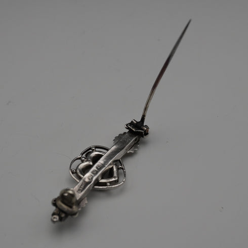 1896 British Antique Sailor Sweetheart Sterling Silver Brooch 3.7g S.BROS