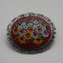 Vintage 800 Silver Micromosaic Floral Brooch