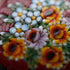 Vintage 800 Silver Micromosaic Floral Brooch