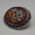 Vintage 800 Silver Micromosaic Floral Brooch