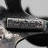 米国アンティーク 純銀製 エナメル&金メッキ装飾 フローラルブローチ WE Richards