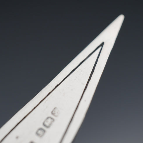 1921 British Antique Mother-of-Pearl Handle Sterling Silver Blade Bookmark Adie&Lovekin