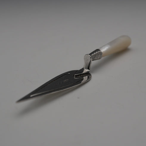 1921 British Antique Mother-of-Pearl Handle Sterling Silver Blade Bookmark Adie&Lovekin