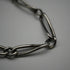 Antique Silver Plated Trombone Albert Chain with 1 Franc Coin Fob