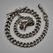 1895 Antique British Sterling Silver Albert Chain 62g with Sterling Silver Bull Charm Fob