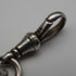 1895 Antique British Sterling Silver Albert Chain 62g with Sterling Silver Bull Charm Fob