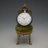 1920s Antique Brass Chair-Shaped Pocket Watch Holder with Green Velour Seat