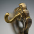 1920s Antique Brass Chair-Shaped Pocket Watch Holder with Navy Velour Seat