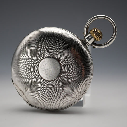 Circa 1907 Antique Omega Pocket Watch 935 Silver Hunter Case Good Working Condition