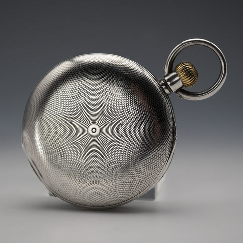 Circa 1907 Antique Omega Pocket Watch 935 Silver Hunter Case Good Working Condition
