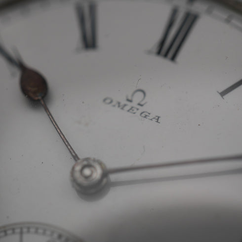 Circa 1907 Antique Omega Pocket Watch 935 Silver Hunter Case Good Working Condition
