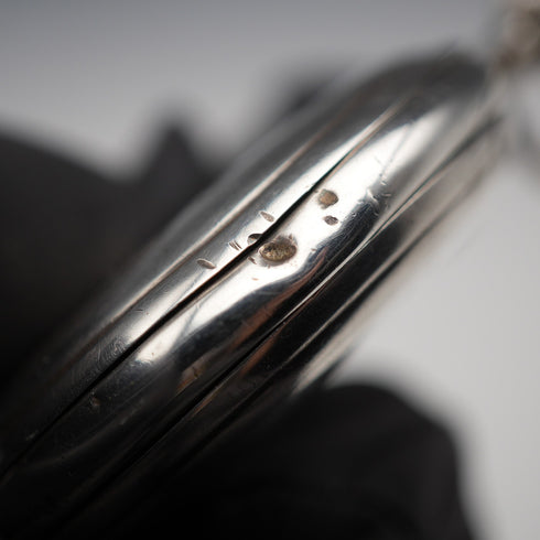 Circa 1920 Antique Omega Pocket Watch 900 Silver Hunter Case, Working Well