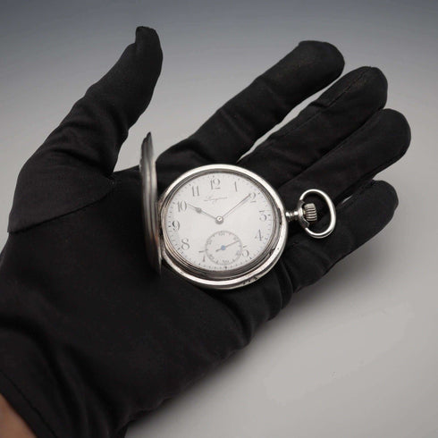 1925年頃 アンティーク ロンジン 懐中時計 900シルバーハンターケース Cal.18.50 動作良好