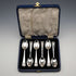 1934 British Vintage Sterling Silver Jubilee Teaspoon Set of 6, Total 55g, by Northern Goldsmiths Co, Cased