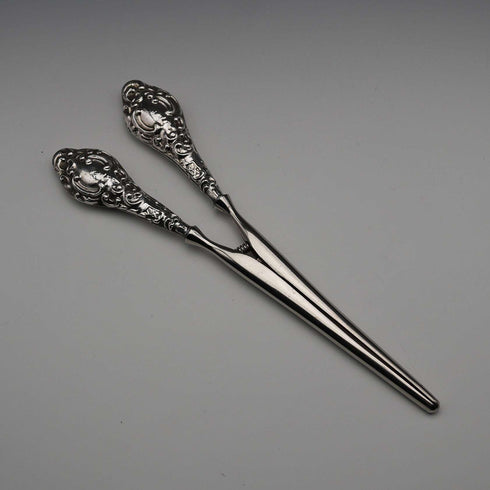 1910 English Antique Sterling Silver Handle Glove Stretchers J&R Griffin