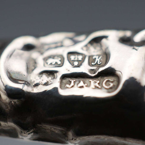 1910 English Antique Sterling Silver Handle Glove Stretchers J&R Griffin