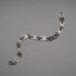 Vintage Decorative Ring Chain Sterling Silver Bracelet 11g