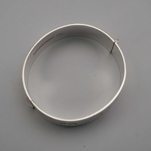 English Vintage Sterling Silver Jubilee Hallmark Cuff Bangle 42g Bracelon Ltd