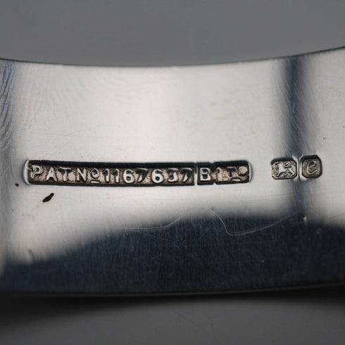 English Vintage Sterling Silver Jubilee Hallmark Cuff Bangle 42g Bracelon Ltd