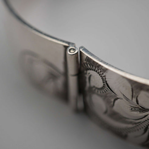 English Vintage Sterling Silver Jubilee Hallmark Cuff Bangle 42g Bracelon Ltd