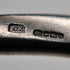 UK-made Double Interlocking Sterling Silver Bangle 51g NK