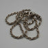 English Vintage Sterling Silver Twisted Rope Chain Necklace 39cm 7.3g