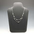 UK Vintage Sterling Silver Double Chain & Oval Bead Necklace 45cm 15g